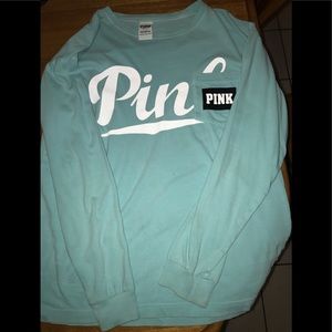 PINK Long Sleeve Campus Tee